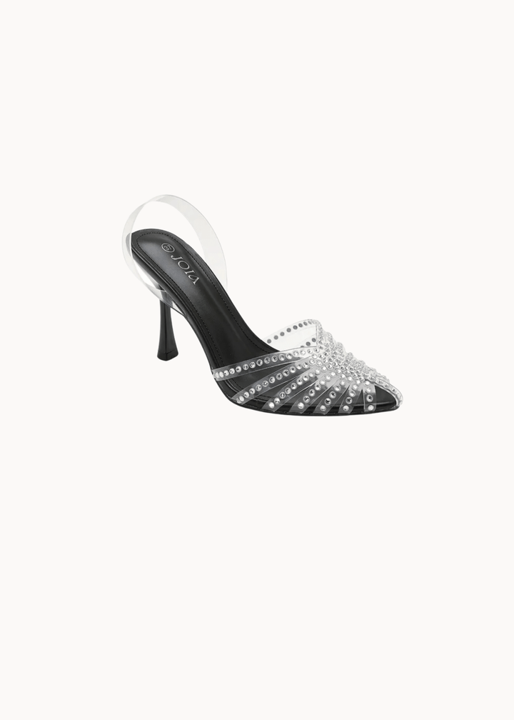 Glitter Slingback Pumps - Sort - ByStenholt.dk