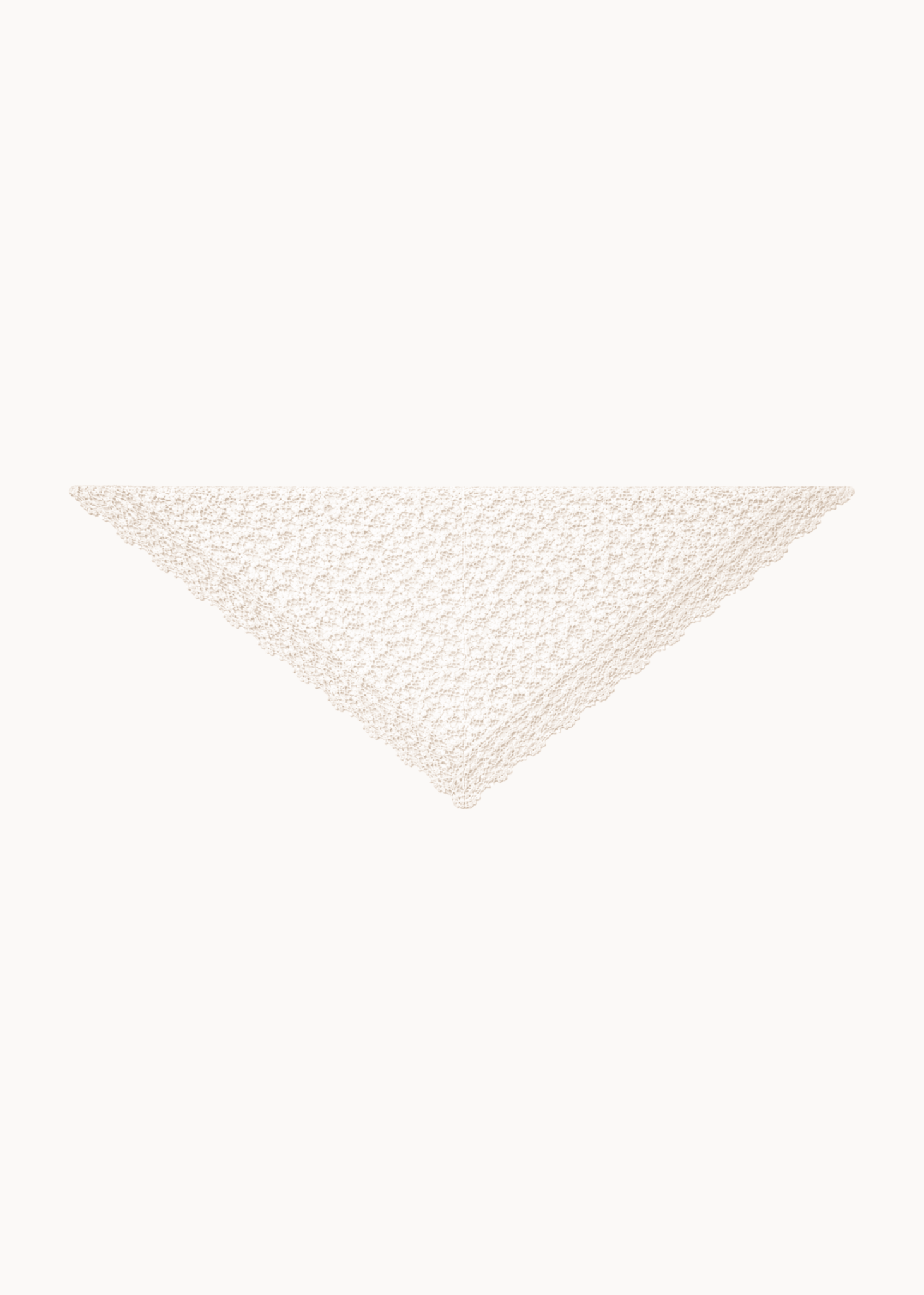 Hæklet Tørklæde - Beige - ByStenholt.dk