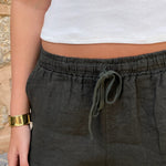 Hørbukser - Olivengrøn - ByStenholt.dk