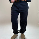 Sweatpants With Elastic - Black
