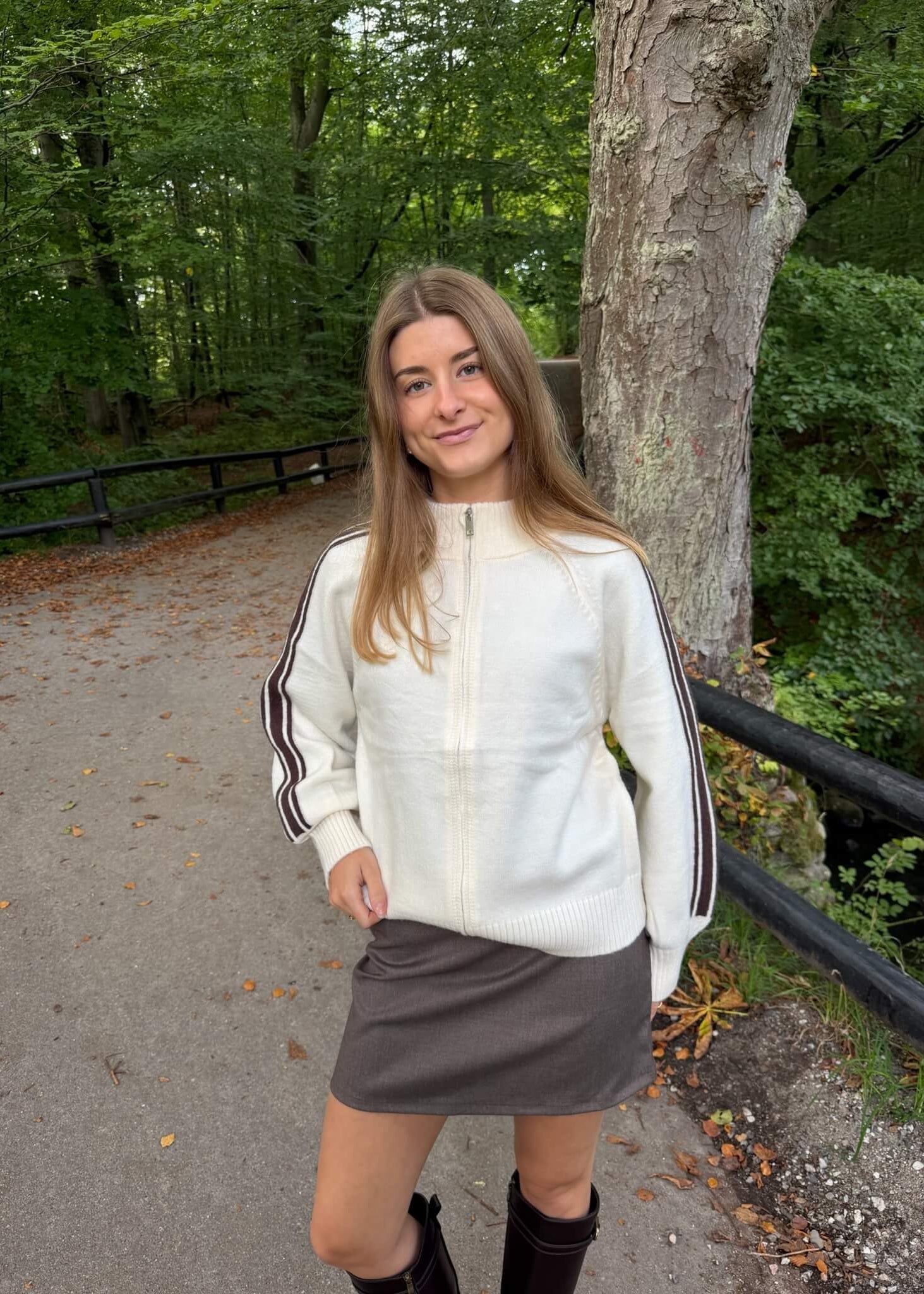 Juno Zip Cardigan - Creme - ByStenholt.dk