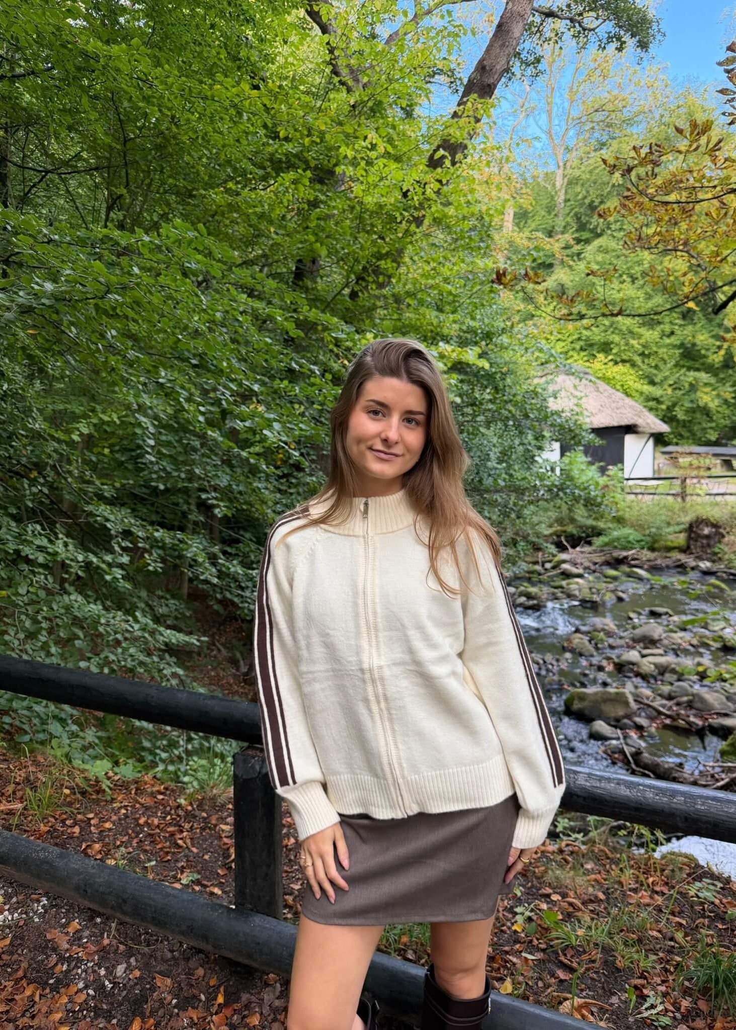 Juno Zip Cardigan - Creme - ByStenholt.dk
