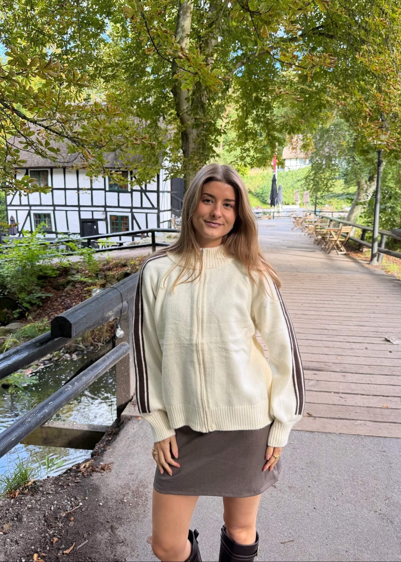 Juno Zip Cardigan - Creme - ByStenholt.dk
