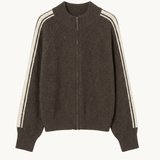 Juno Zip Cardigan - Mørkebrun - ByStenholt.dk