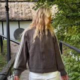 Juno Zip Cardigan - Mørkebrun - ByStenholt.dk