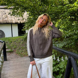 Juno Zip Cardigan - Mørkebrun - ByStenholt.dk