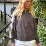 Juno Zip Cardigan - Mørkebrun - ByStenholt.dk
