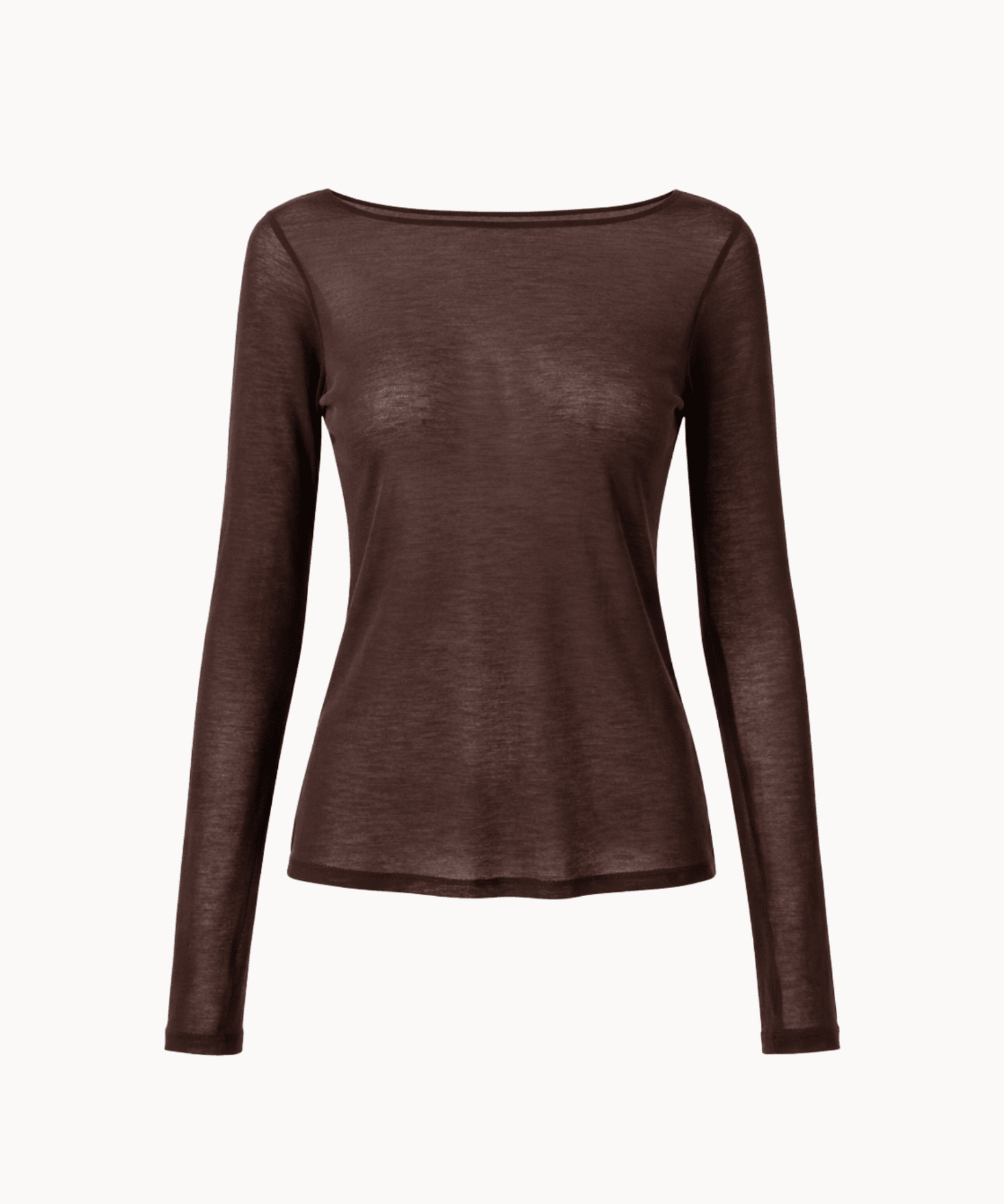 Kaia Langærmet Bluse - Mørkebrun - ByStenholt.dk