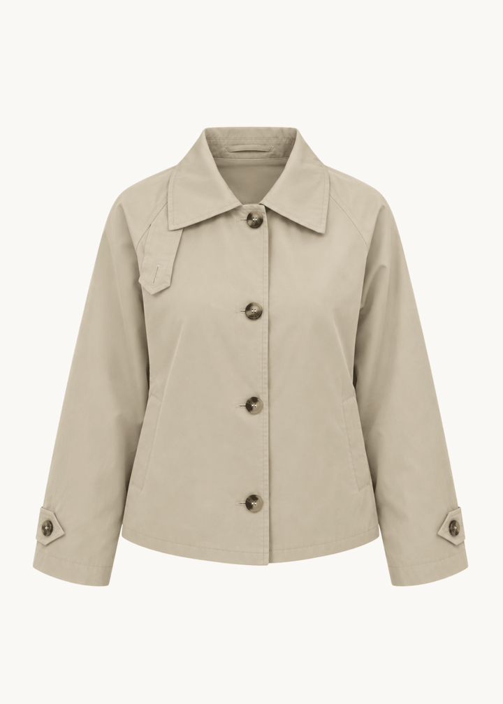 Klassisk Kort Trenchcoat - Beige - ByStenholt.dk