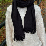 Klassisk Tørklæde - Sort - ByStenholt.dk