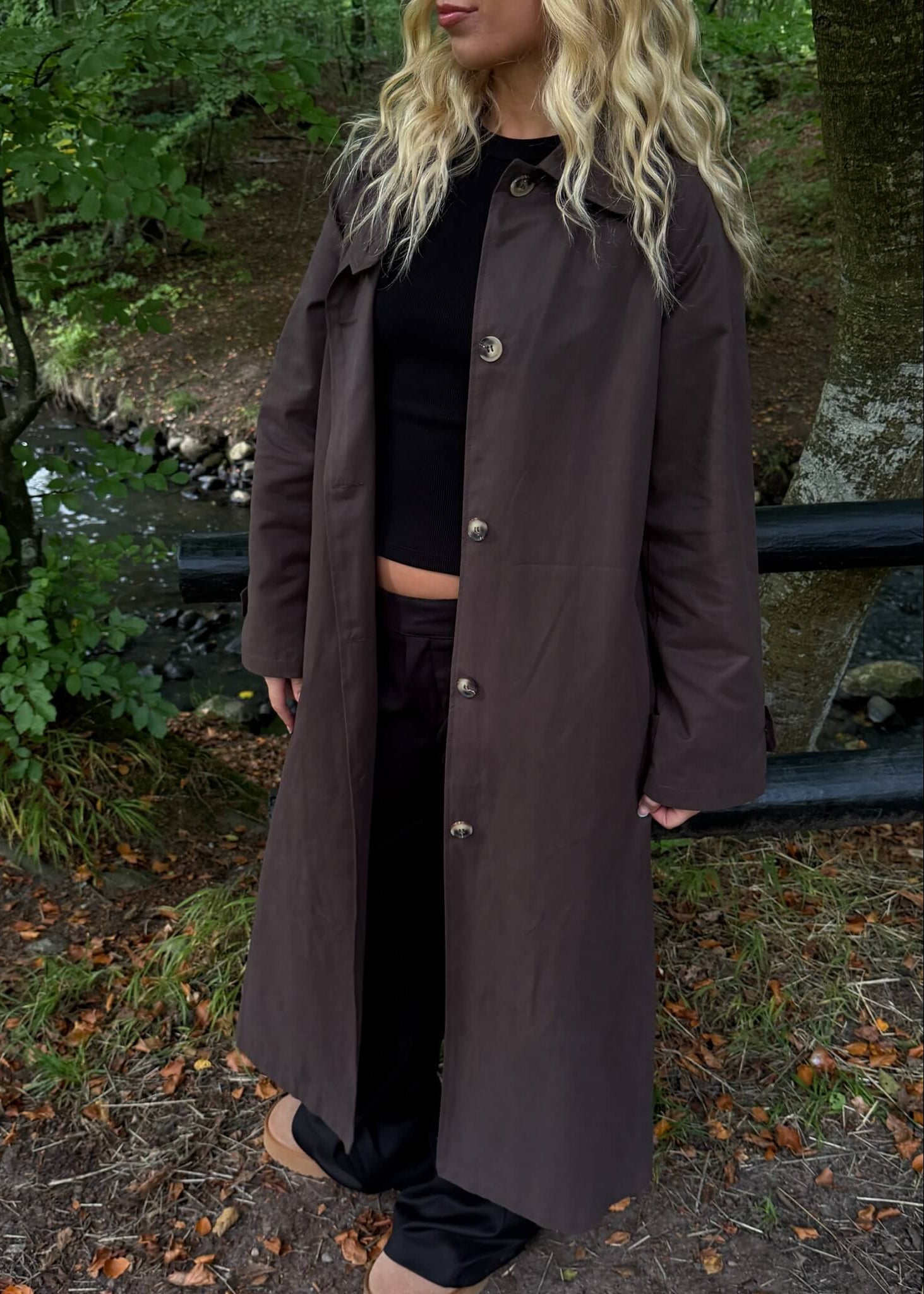 Klassisk Trenchcoat - Mørkebrun - ByStenholt.dk