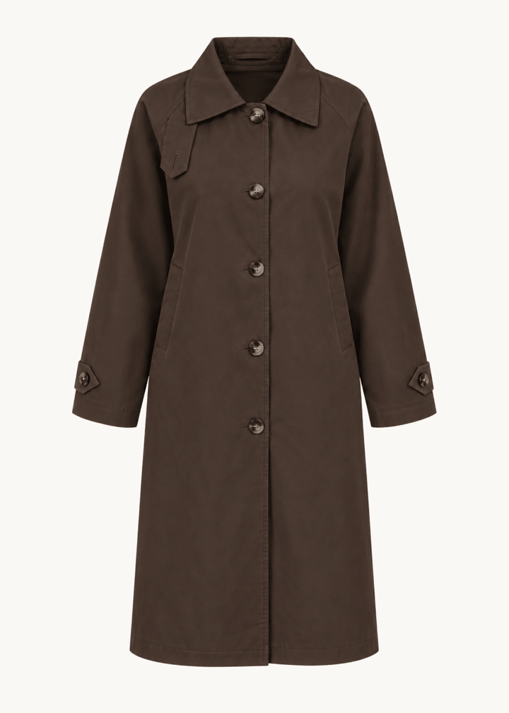 Klassisk Trenchcoat - Mørkebrun - ByStenholt.dk