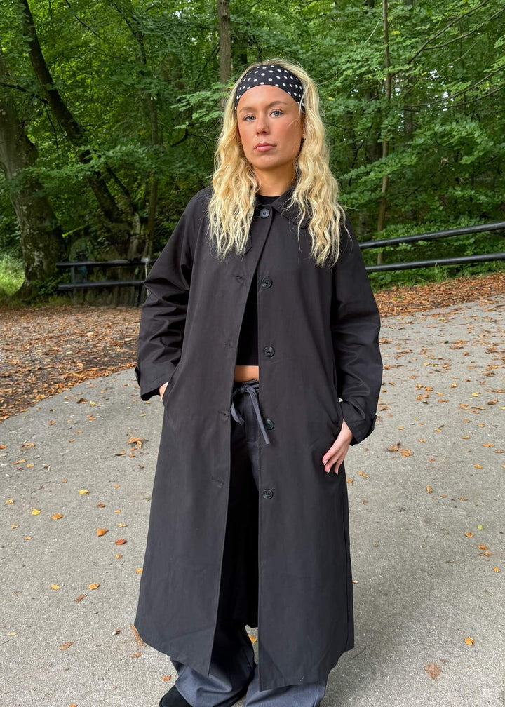 Klassisk Trenchcoat - Sort - ByStenholt.dk