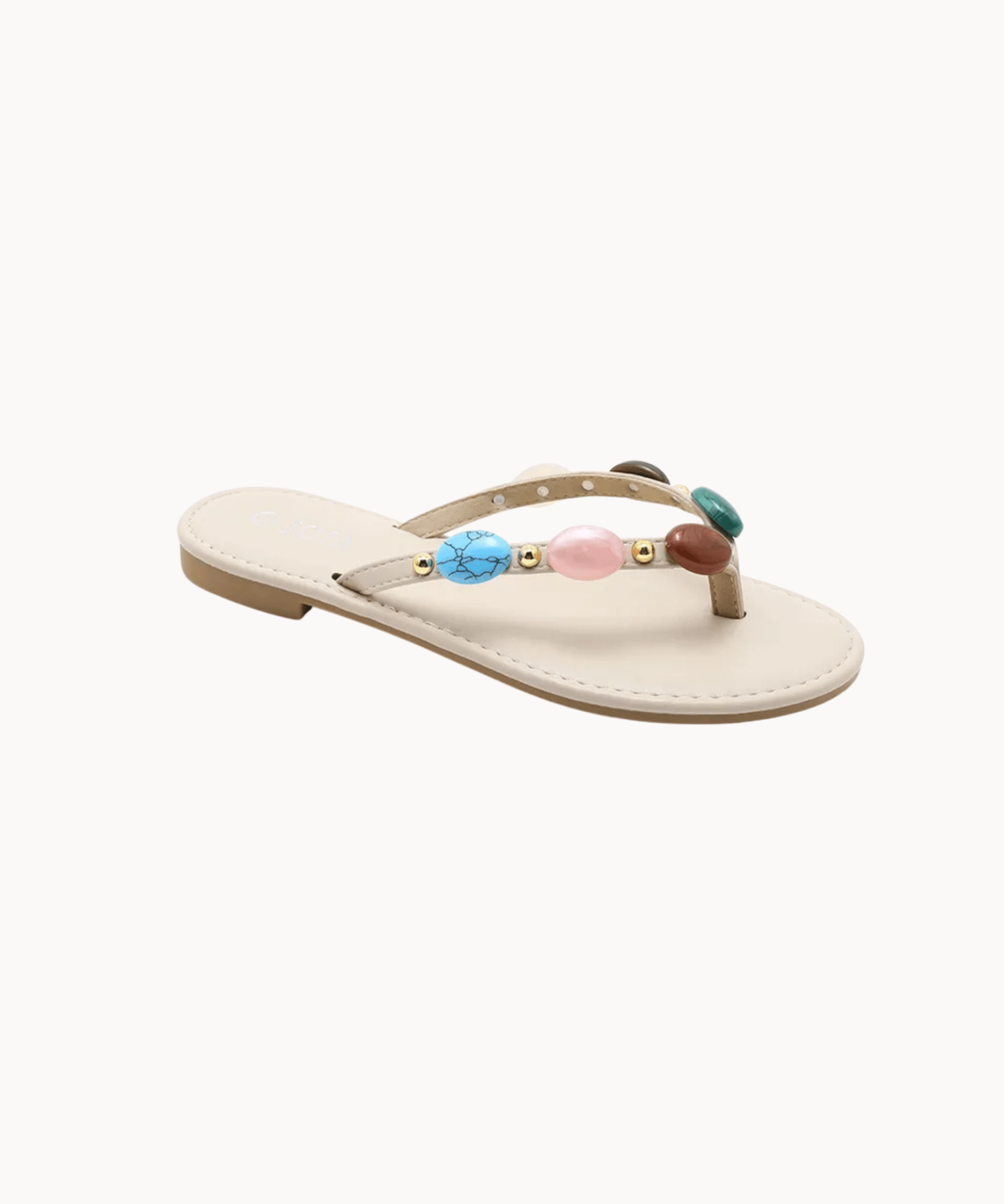 Klipklapper med sten - Creme - ByStenholt.dk