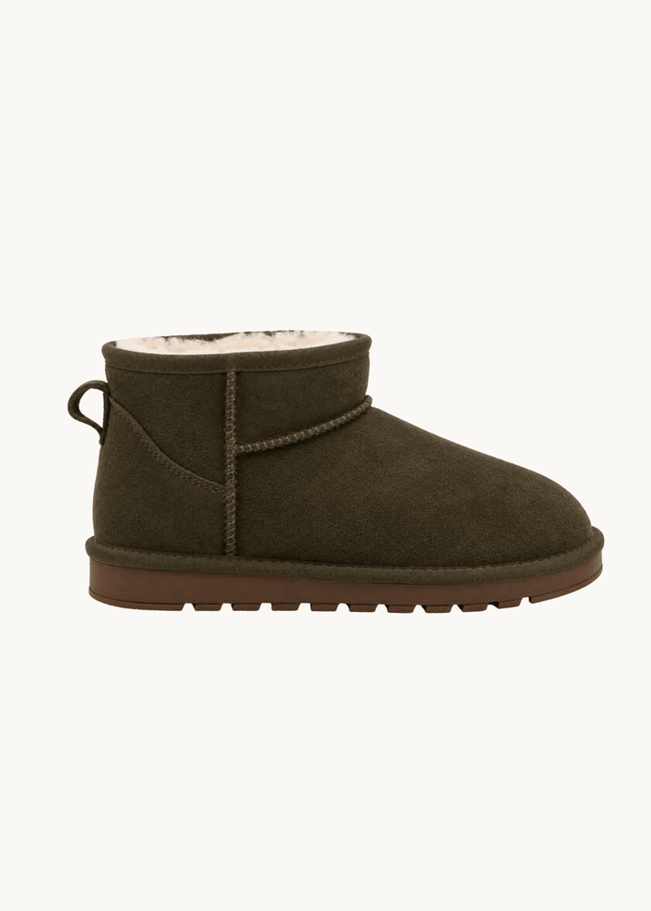 Korte Deluxe Bamsestøvler - Mørkegrøn - ByStenholt.dk