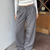 Lara Low Waist Habitbukser - Grå - ByStenholt.dk