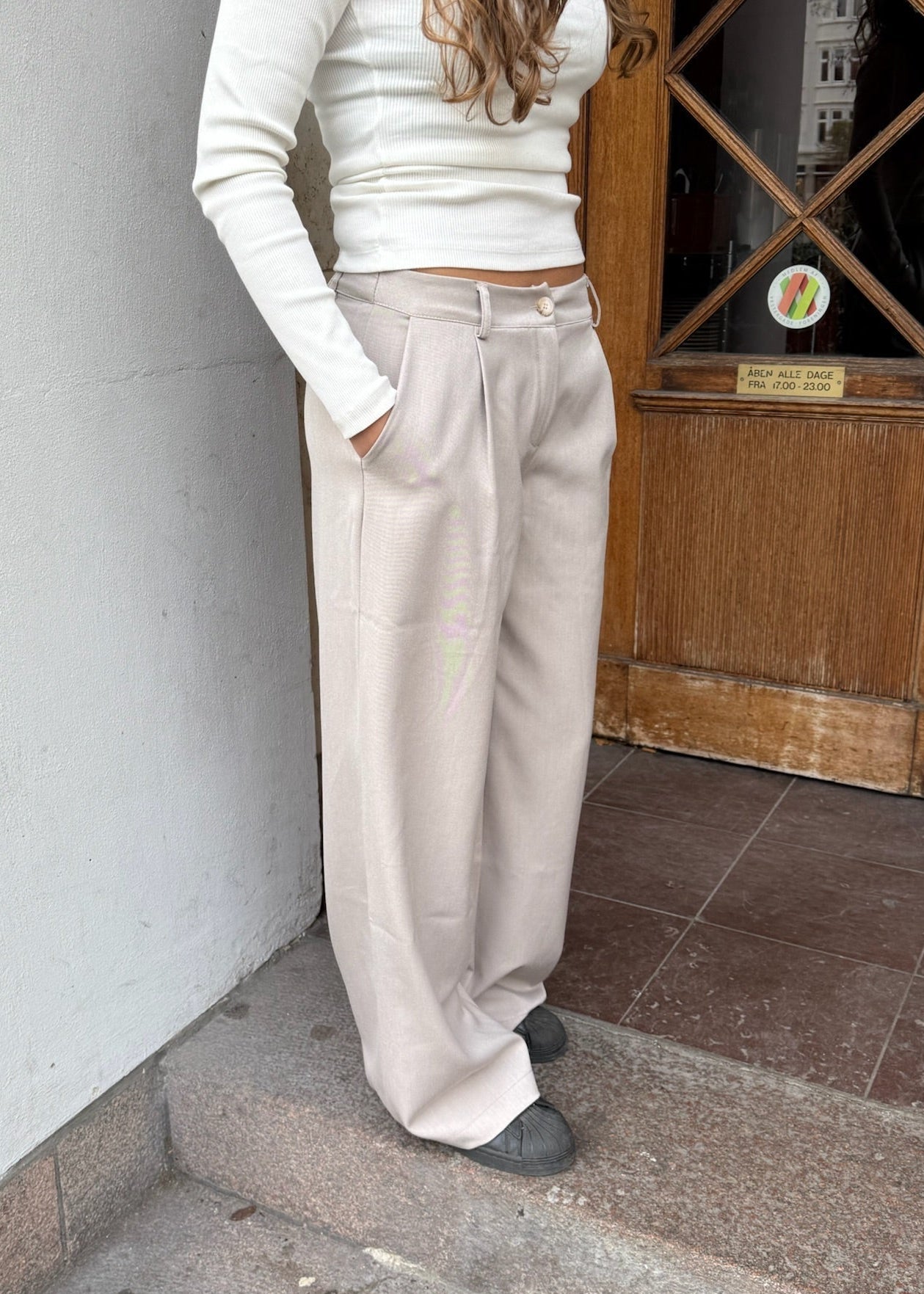 Lara Low Waist Habitbukser - Taupe - ByStenholt.dk