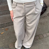 Lara Low Waist Habitbukser - Taupe - ByStenholt.dk