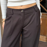 Lara Vide Habitbukser - Mørkebrun - ByStenholt.dk