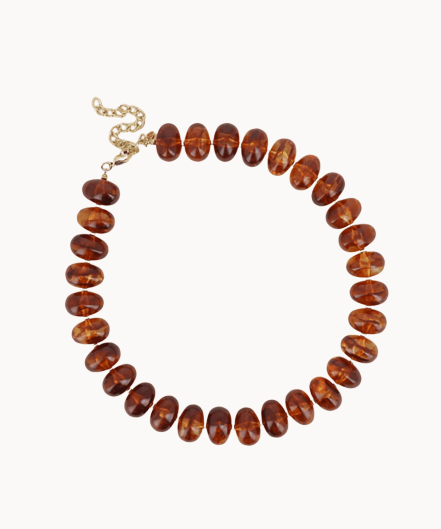 Leah Perlehalskæde - Orange - ByStenholt.dk