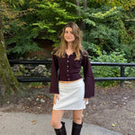 Leonora Fitted Cardigan - Bordeaux - ByStenholt.dk