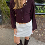 Leonora Fitted Cardigan - Bordeaux - ByStenholt.dk