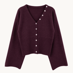 Leonora Fitted Cardigan - Bordeaux - ByStenholt.dk