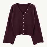 Leonora Fitted Cardigan - Bordeaux - ByStenholt.dk