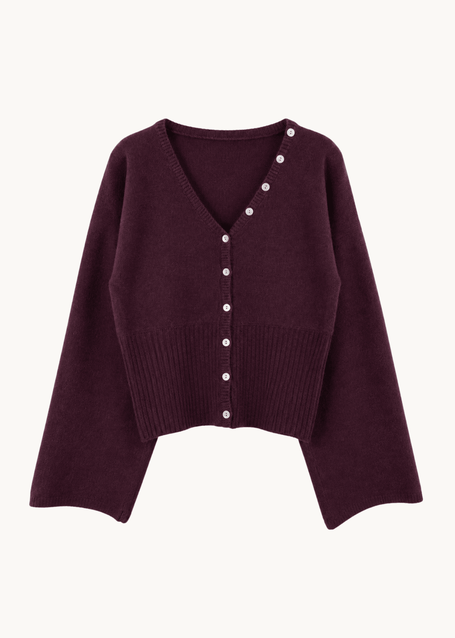 Leonora Fitted Cardigan - Bordeaux - ByStenholt.dk