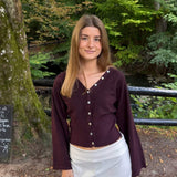 Leonora Fitted Cardigan - Bordeaux - ByStenholt.dk