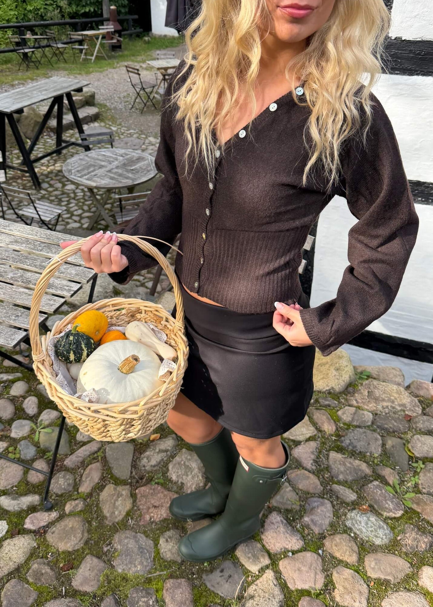 Leonora Fitted Cardigan - Mørkebrun - ByStenholt.dk