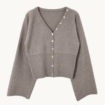 Leonora Fitted Cardigan - Taupe - ByStenholt.dk