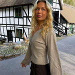 Leonora Fitted Cardigan - Taupe - ByStenholt.dk