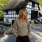 Leonora Fitted Cardigan - Taupe - ByStenholt.dk