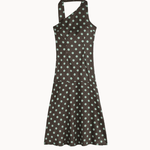 Lina Polka Maxi Kjole - Brun - ByStenholt.dk