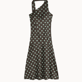 Lina Polka Maxi Kjole - Brun - ByStenholt.dk