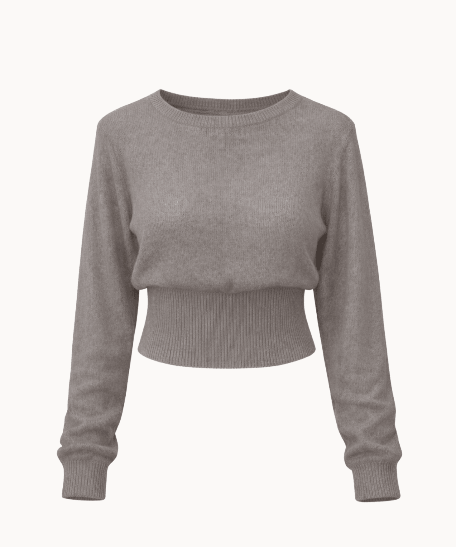 Loui figursyet Strik - Taupe - ByStenholt.dk