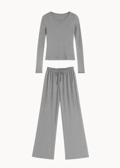 Loungewear Bluse Sæt - Grå - ByStenholt.dk