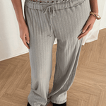 Loungewear Bukser i Pointelle - Grå - ByStenholt.dk