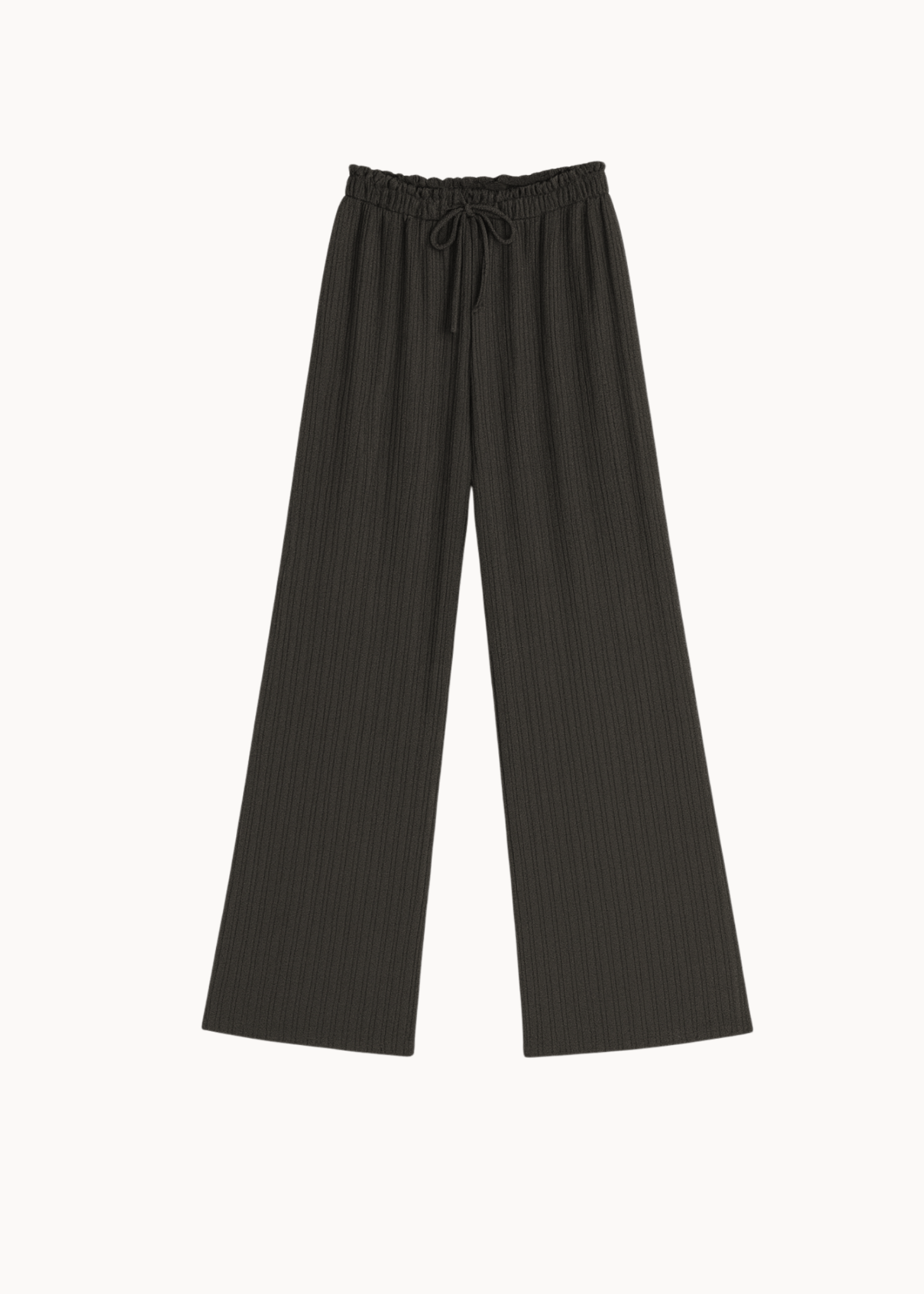 Loungewear Bukser i Pointelle - Mørkebrun - ByStenholt.dk