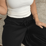 Loungewear Bukser i Pointelle - Sort - ByStenholt.dk