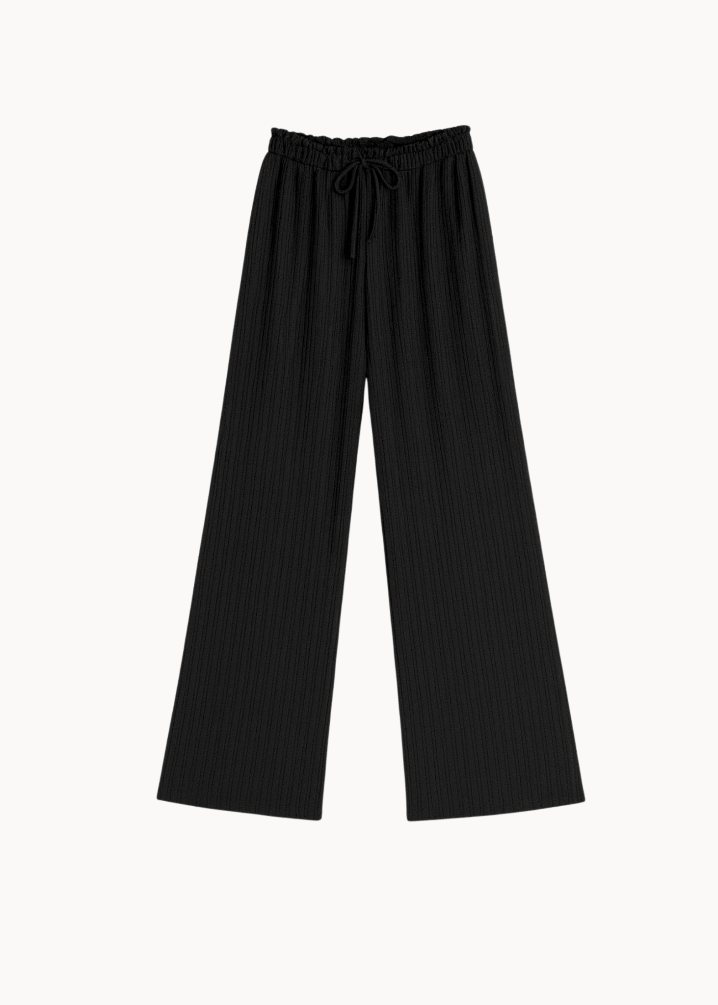 Loungewear Bukser i Pointelle - Sort - ByStenholt.dk