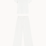 Loungewear T-shirt Sæt - Hvid - ByStenholt.dk