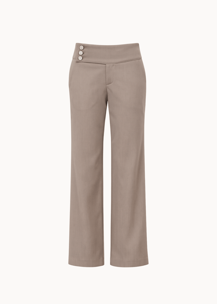 Low Waist Bukser - Taupe - ByStenholt.dk
