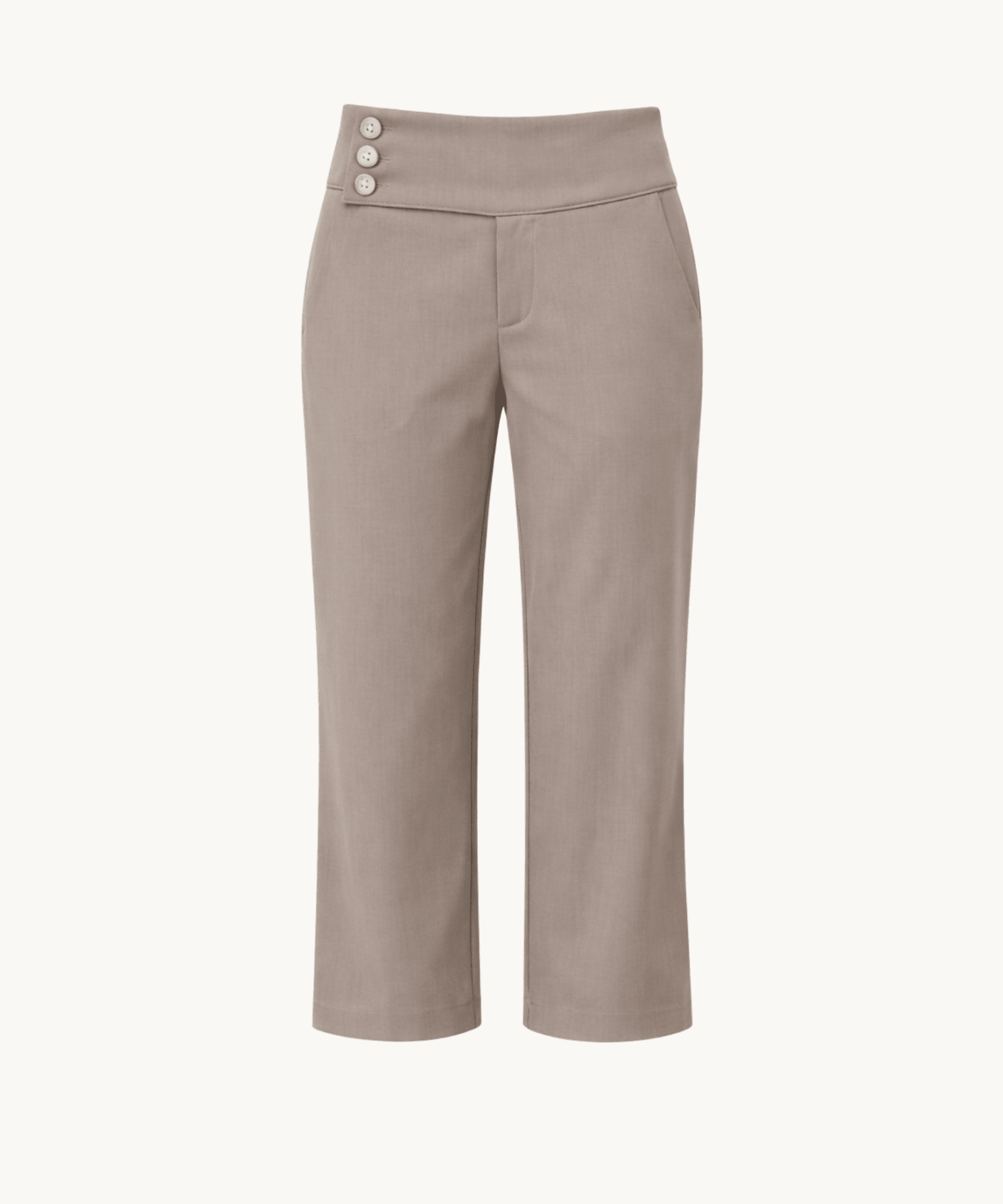 Low Waist Capribukser - Taupe - ByStenholt.dk