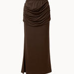 Lucia Maxi Nederdel - Mørkebrun - ByStenholt.dk