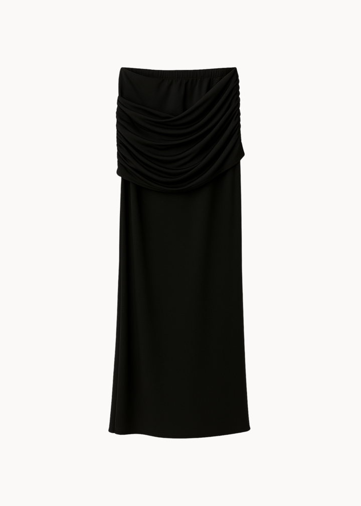 Lucia Maxi Nederdel - Sort - ByStenholt.dk