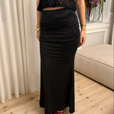 Lucia Maxi Nederdel - Sort - ByStenholt.dk