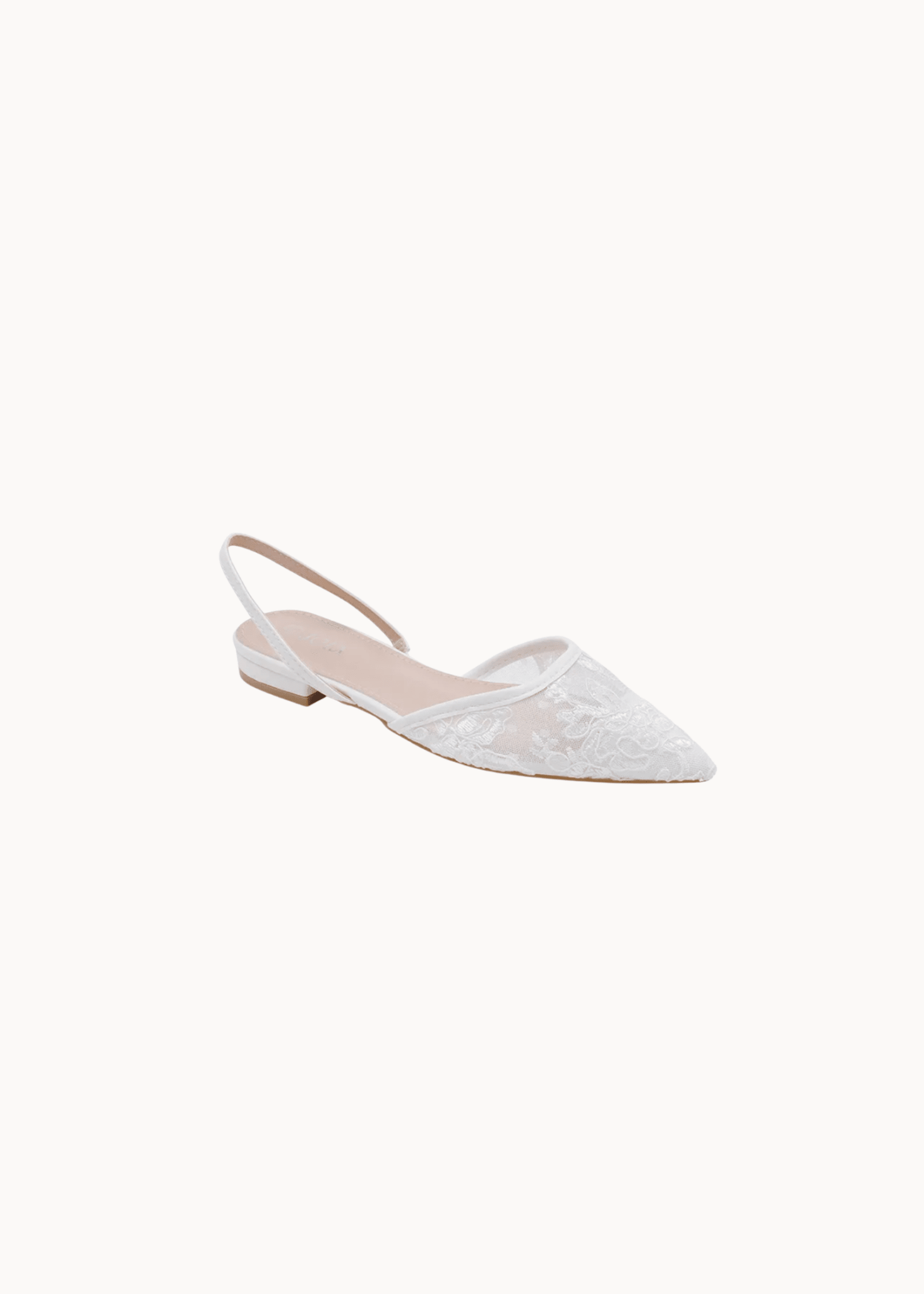 Luna Lace Slingback - Hvid - ByStenholt.dk