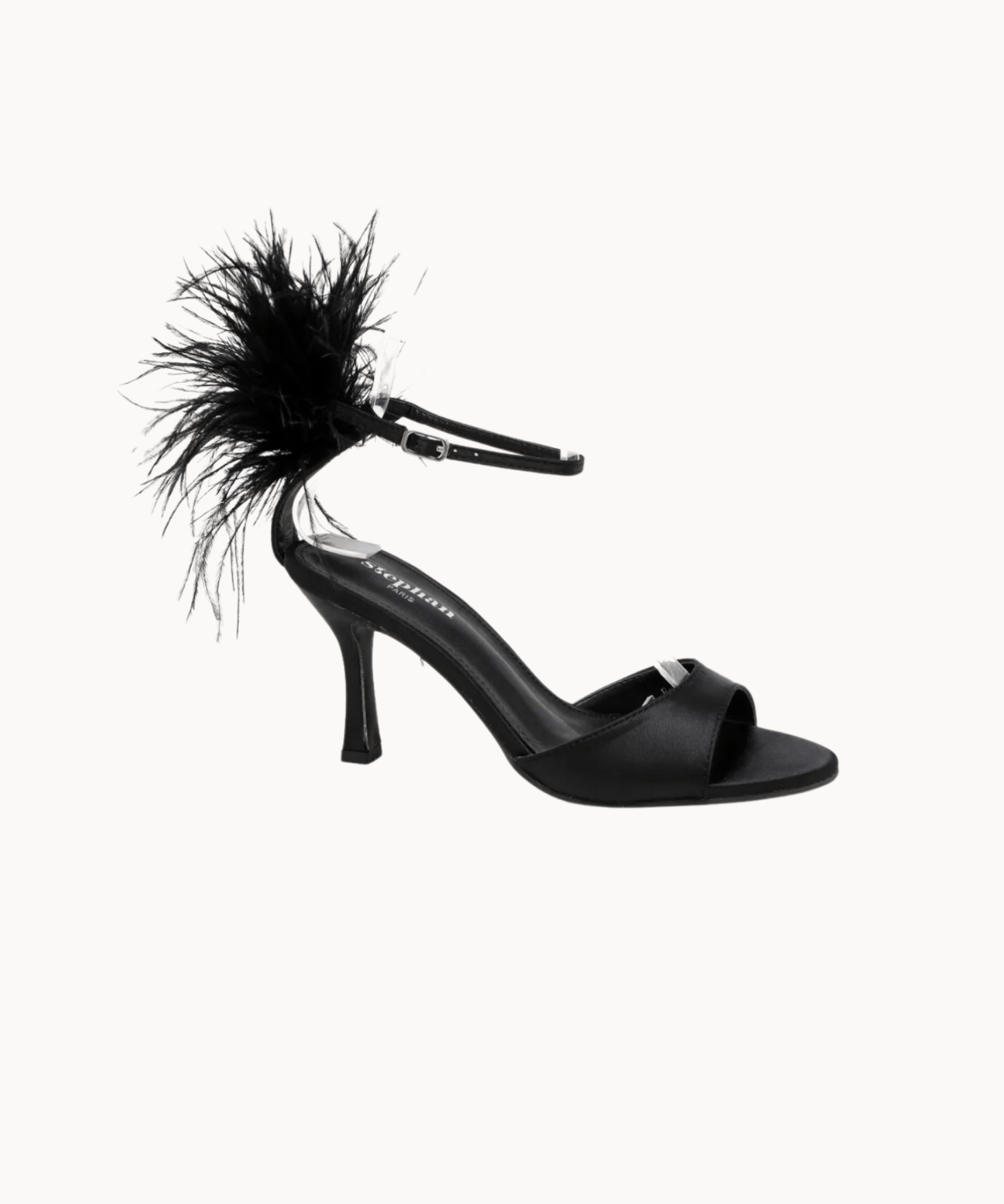 Luxe Feather Slingback Pumps - Sort - ByStenholt.dk